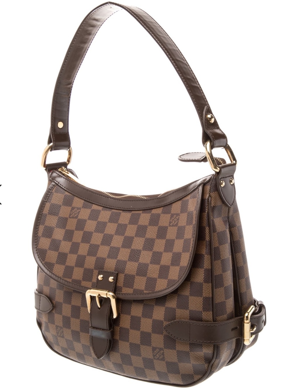 LV BUCKLE BAG❤️DAMIER EBENE LOUIS VUITTON TOTE SHOULDER BAG ZIPPER LV JACKIE BAG - Picture 11 of 17